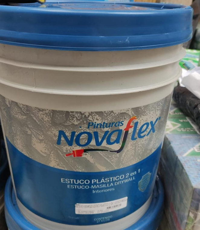 NOVAFLEX ESTUCO 2 EN 1 MASILLA DRYWALL CUÑETE X 27 KG
